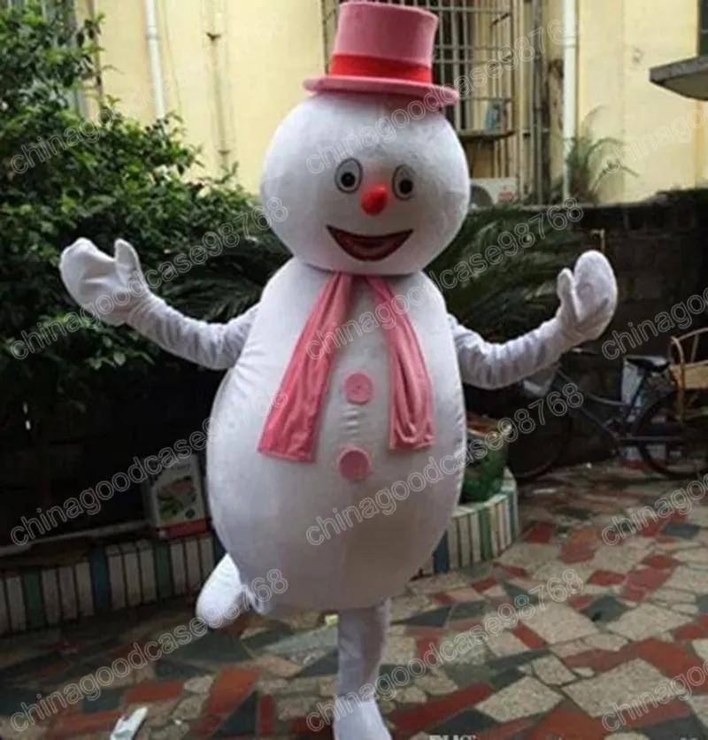 Performance Snowman Mascot Costume Halloween Christmas Fancy Party Dress Cartoon Character Outfit Suit Carnival Unisex Adults Outfit