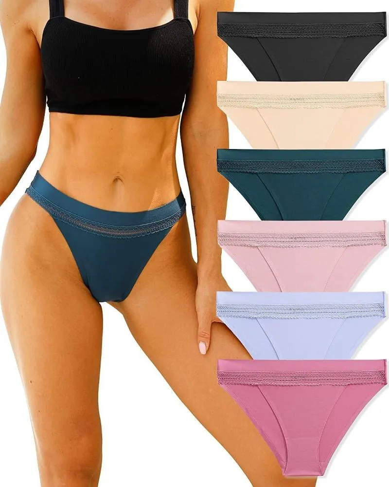 Womens Plus Size Underwear For Women Lace Bikini Panties High Cut