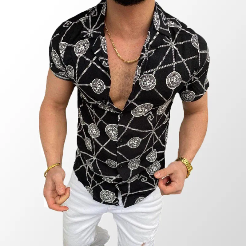 Camiseta Blanca Para Hombre Con Estampado 3D De Cuadros - Casual, Manga Corta, Perfecta Para El Verano Y El Día A Día