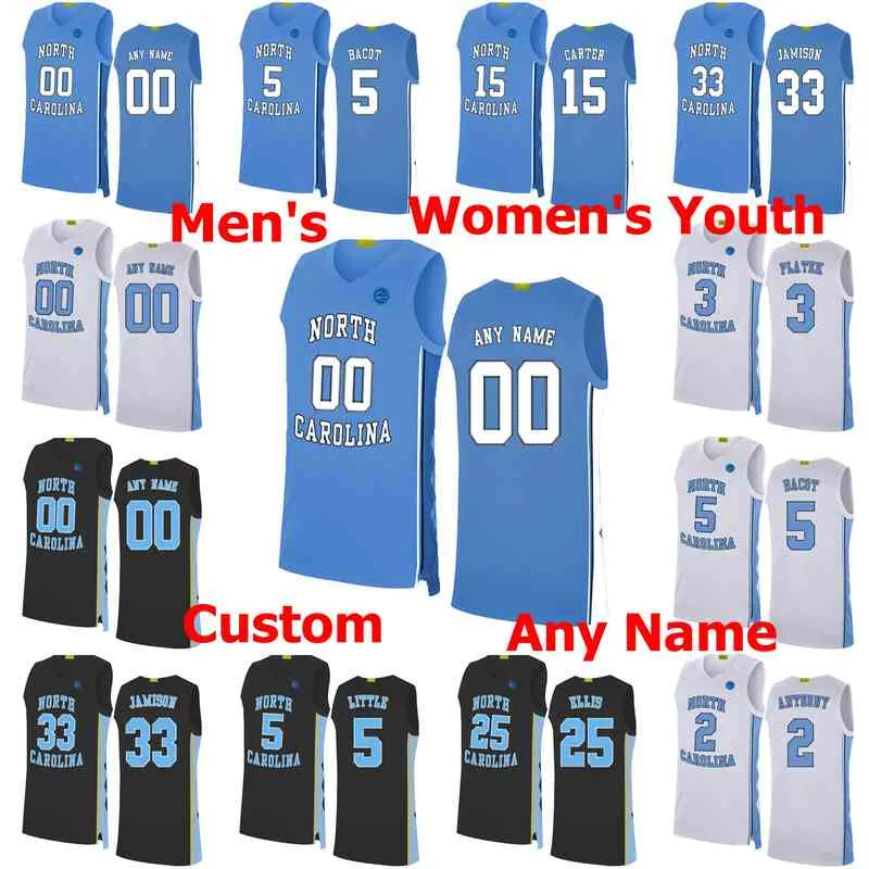 North Carolina Tar Heels College Basketball Jerseys 32 Justin Pierce Jersey Antawn 33 Jamison 42 Brandon Huffman Caleb Ellis Custom Stitched