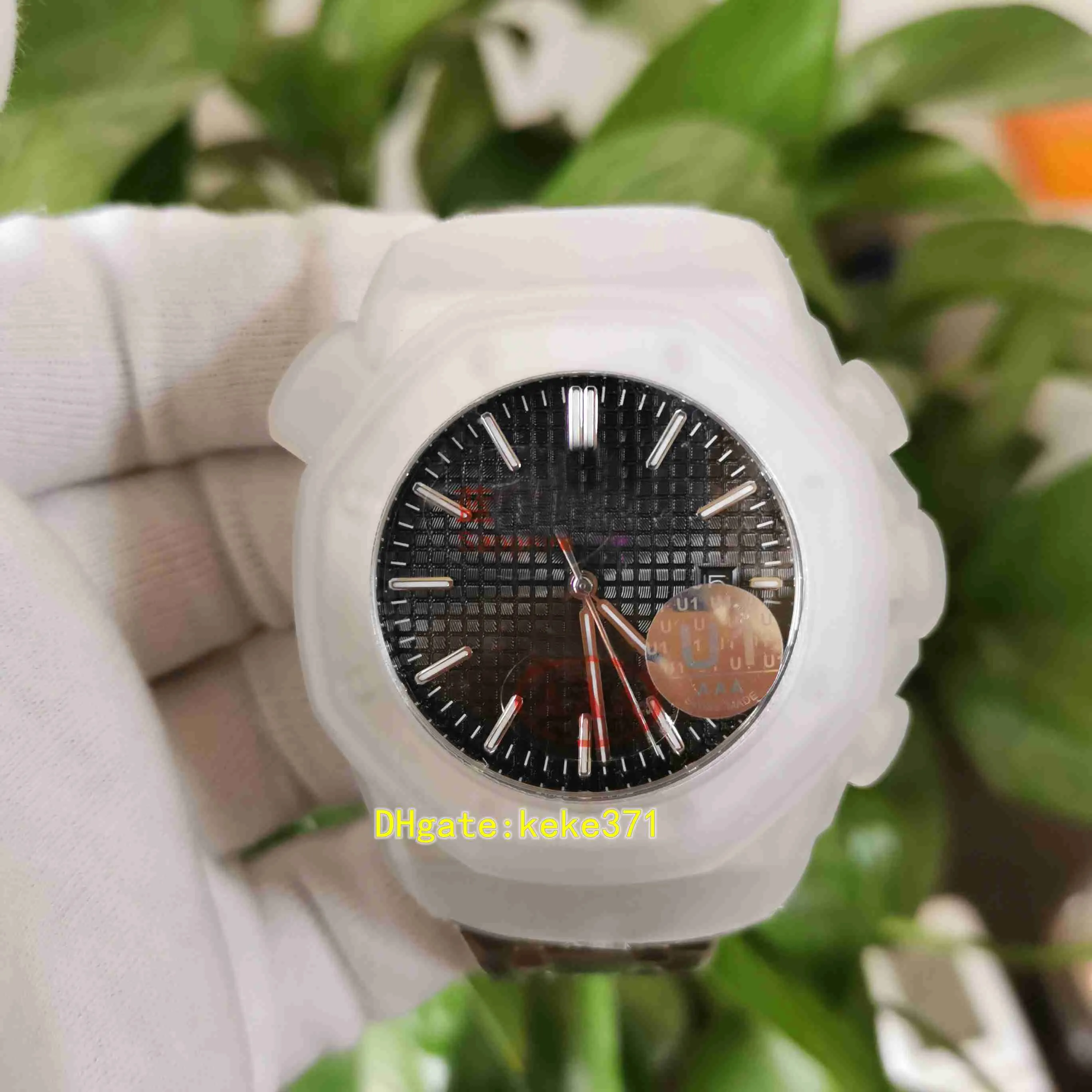 Uf 3 färger mode män titta på armbandsur safirglas 15400 41mm lysande rostfritt stål transparent maskiner automatiska mekaniska män klockor