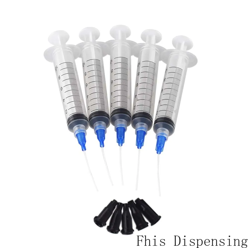 10ml Syringes and 22G 1.5" PP Flexible Tips Compatible with EFD Pack of 10