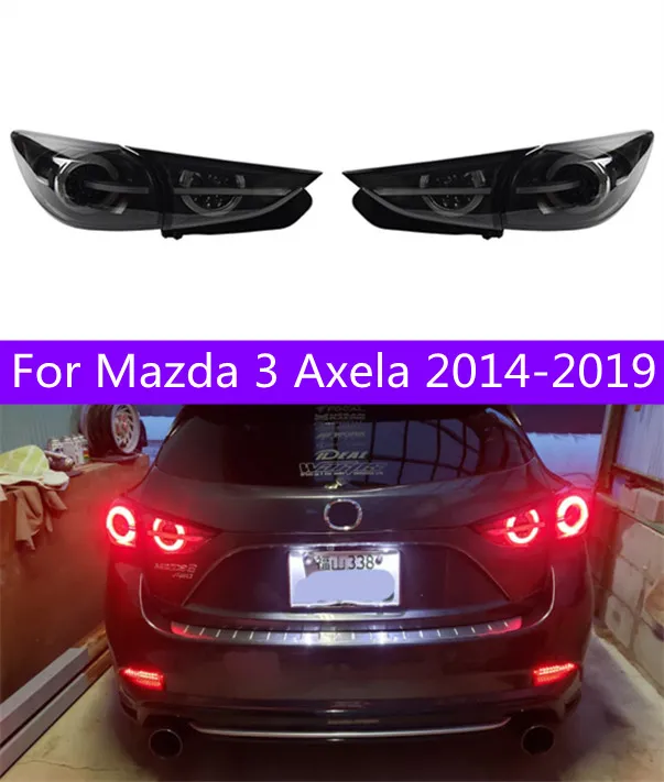 قطع غيار السيارات البضائع ضوء الذيل ل Mazda 3 Axela Bmlfs Bmefs Sport Hatchback المصباح الخلفي LED إشارة عكس مصابيح وقوف السيارات