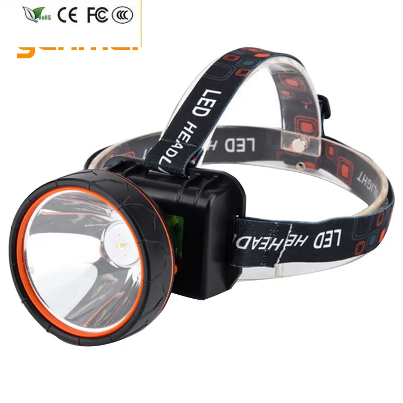 New Built in Battery Led Headlamp 3 Colors White Yellow & Blue Rechargeable Headlight Head Flashlight Lamp Torch Light for Fishing