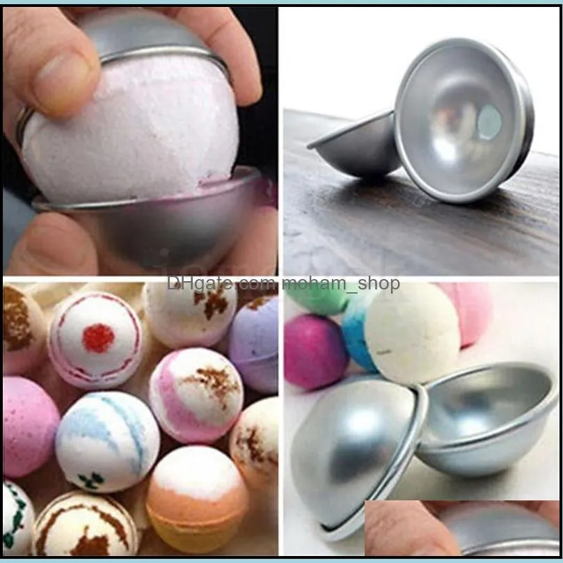 Aluminium Alloy Cake Mold DIY Bath Bomb Mould Salt Ball Homemade Crafting Gifts Semicircle Sphere Mold DA327