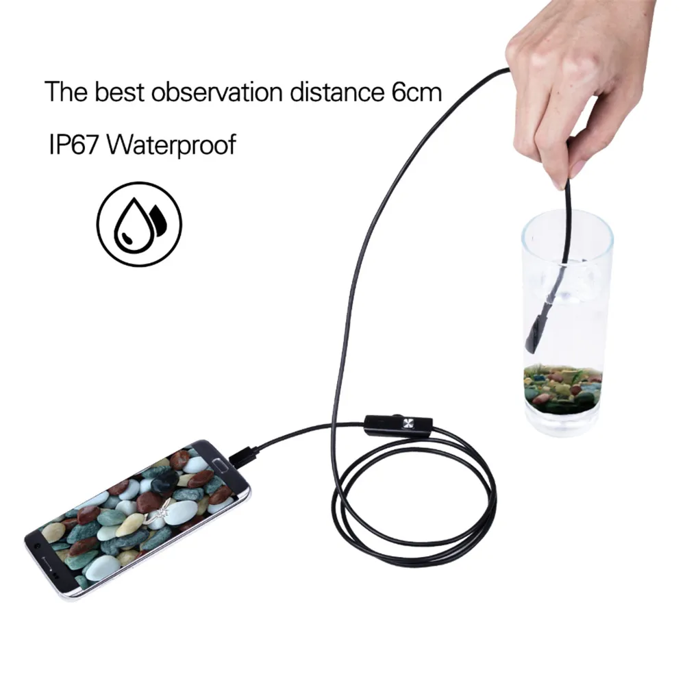 7mm Endoscope Camera Type C Android Borescope Inspection Camera Waterproof  For Smartphone Adjustable LEDS Hard Cable Cam From Microspycamera, $19.01