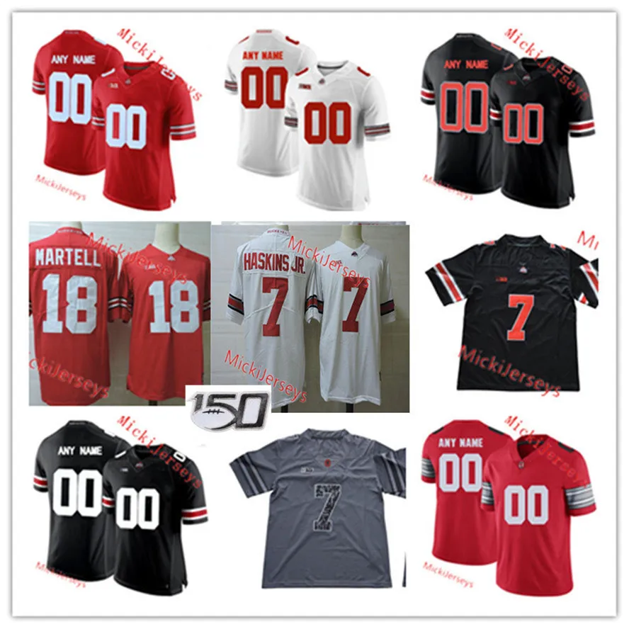 2022 NCAA 맞춤식 오하이오 주 BUCKEYES 스티치 축구 유니폼 11 JALYN Holmes Jersey 35 Chris Worley 93 Tracle 85 Marcus Baugh 53 Randy Graghish Jerseys