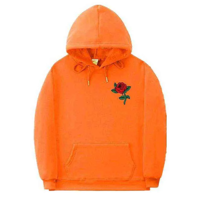 Hip Hop Hoodies Sweatshirt Fashion Rose Flower Print Winter Hoody Streetwear Casual Pullover Male Female Sudaderas Quality Tops (1)