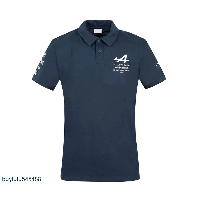 2022 Yeni Yaz F1 Formula One Racing Team Erkekler Kısa Kollu Polo Gömlek Sezonu Motorsport Alpine A T-Shirt Beyaz Siyah Nefes Bulabilir Araba Fan Giysileri