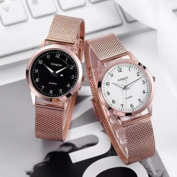 Роскошные женские часы Quartz Watch Women Корейская версия простая универсальная водонепроницаем