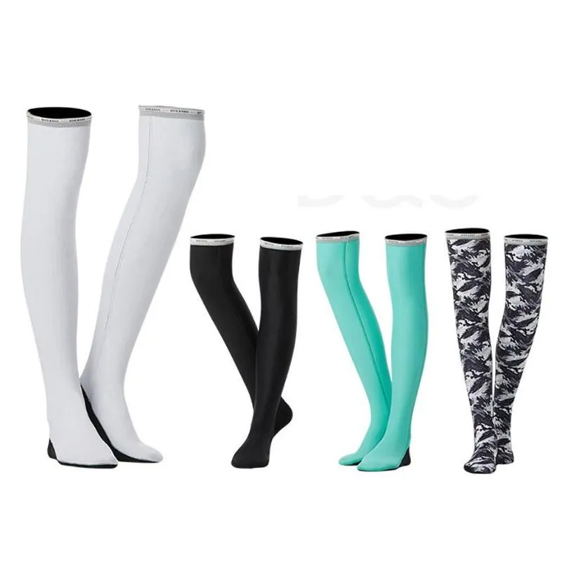 Chaussettes de sport en néoprène pour femmes, 1.5MM, Tube chaud, haut, pour plongée, surf, apnée, Anti-soleil, accessoires de vêtements de sport aquatiques