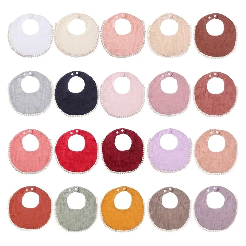 Hair Accessories Baby Cotton Bib Toddler Double Sided Saliva Towel Feeding Burp Cloth For Born Infant Girls Boys Shower GiftHair