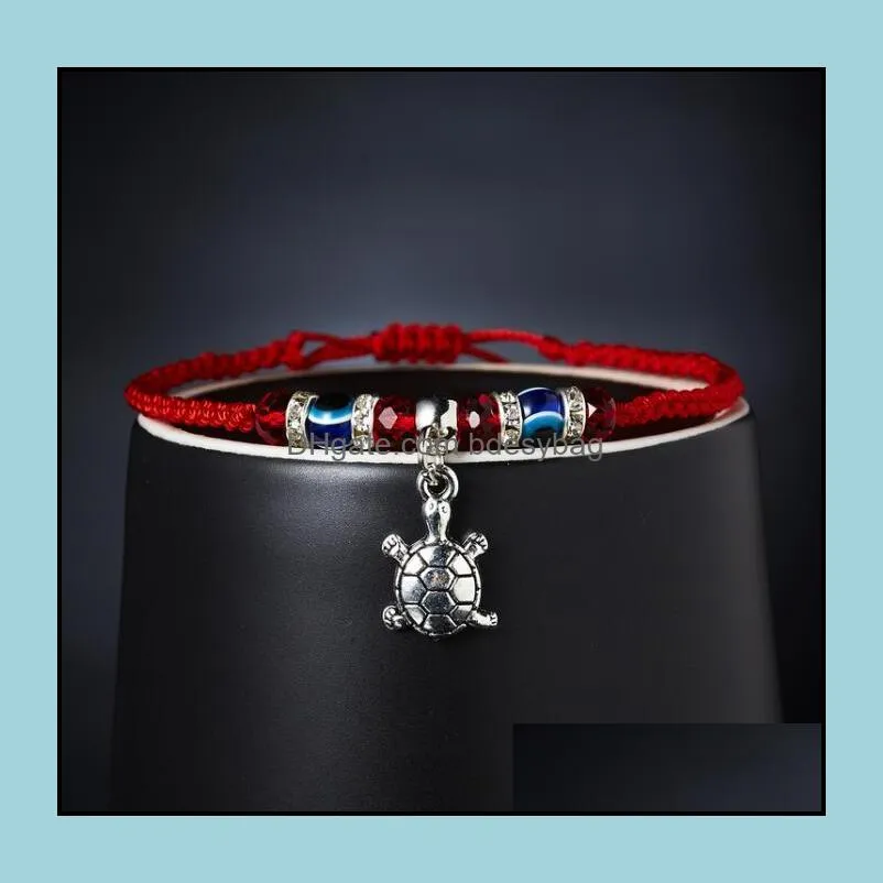 Lucky Red String Bracelet Handmade Adjustable Blue Turkish Evil Eye Charm Bracelets for Women Men Friendship Jewelry Party Gifts