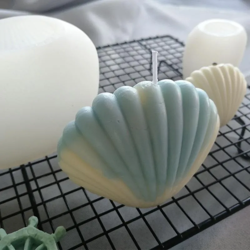 공예 도구 3D 쉘 캔들 금형 수제 만들기 조개 석고 금형 향수 금형 실리콘 가리비 비누