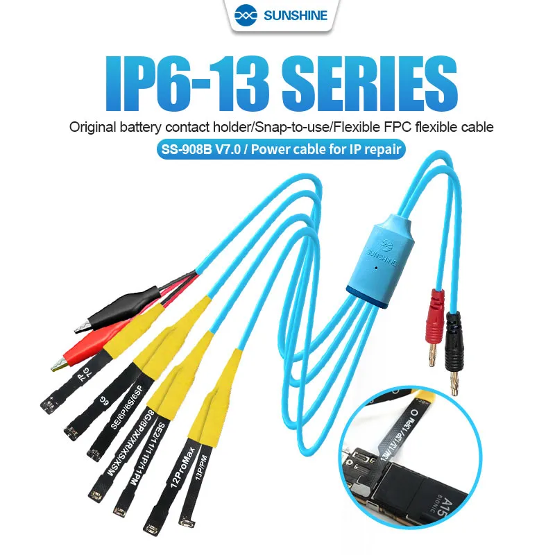 SUNSHINE SS 908B IP6 13 Power Supply Test Cable Mobile Boot Line For