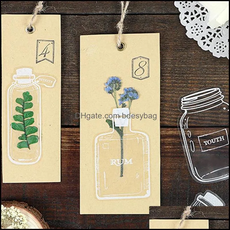 gift wrap 30pcs diy cute summer series drifting bottle beach utensils paper sticker computer decor school student stationerygift