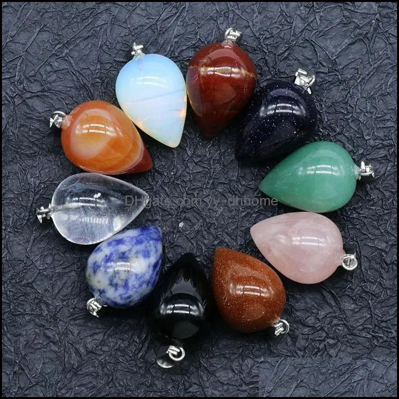 natural energy crystal stone pendant necklaces with rope chain for women men party club birthday decor jewelry