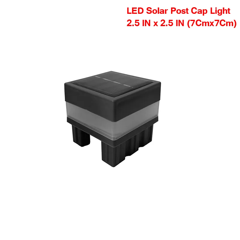 Solar Garden Lights 2.5x2.5 Post Cap Light Buiten Waterdichte hek Pilaarlampen voor smeedijzeren schermen voortuin en achtertuinen Gate Landscaping Crestech888