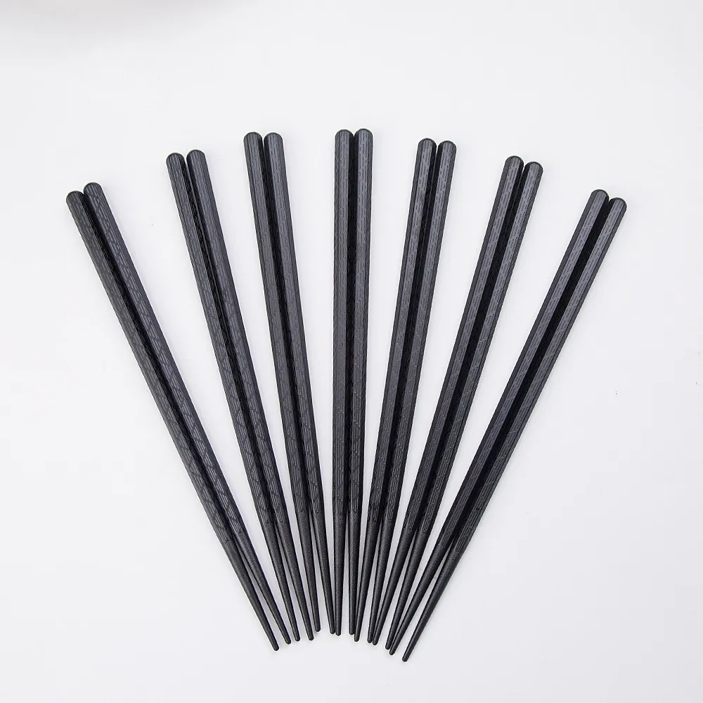 500Pair Black Chopstick Restaurant Durable Japanese Chopstick-Sushi Black-Alloy Chopsticks Chinese Food SN4576