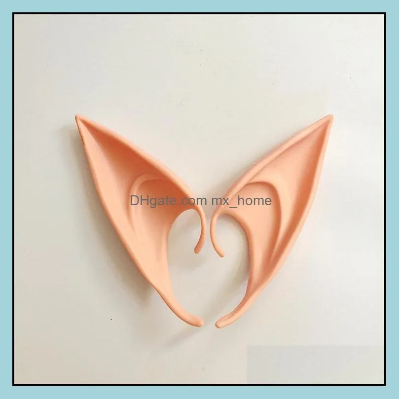 Mysterious Elf Ears fairy Cosplay Accessories Latex Soft Prosthetic False Ear Halloween Party Masks Cos Mask