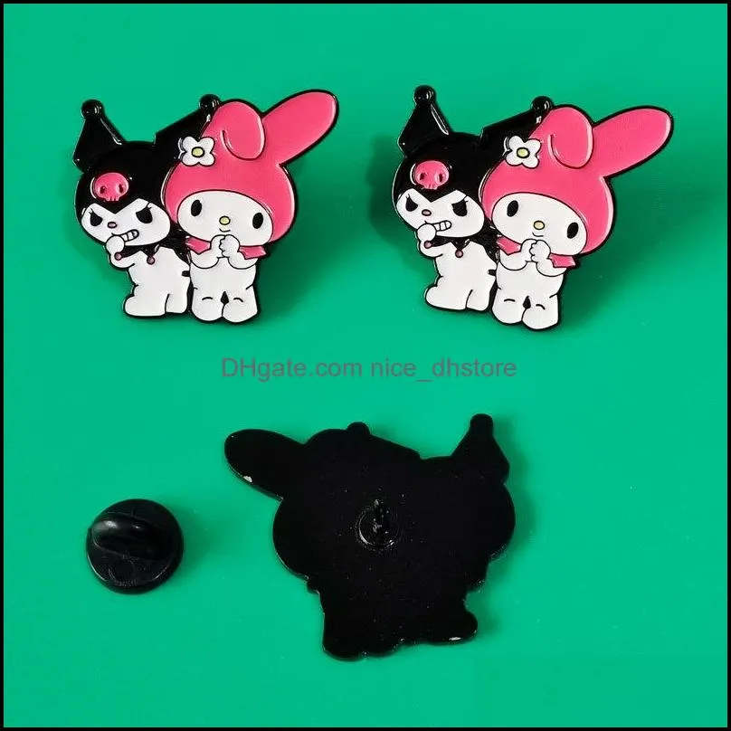 cute melody and bad cool lomi brooch animation fantasy magic badge pin gift for good friends