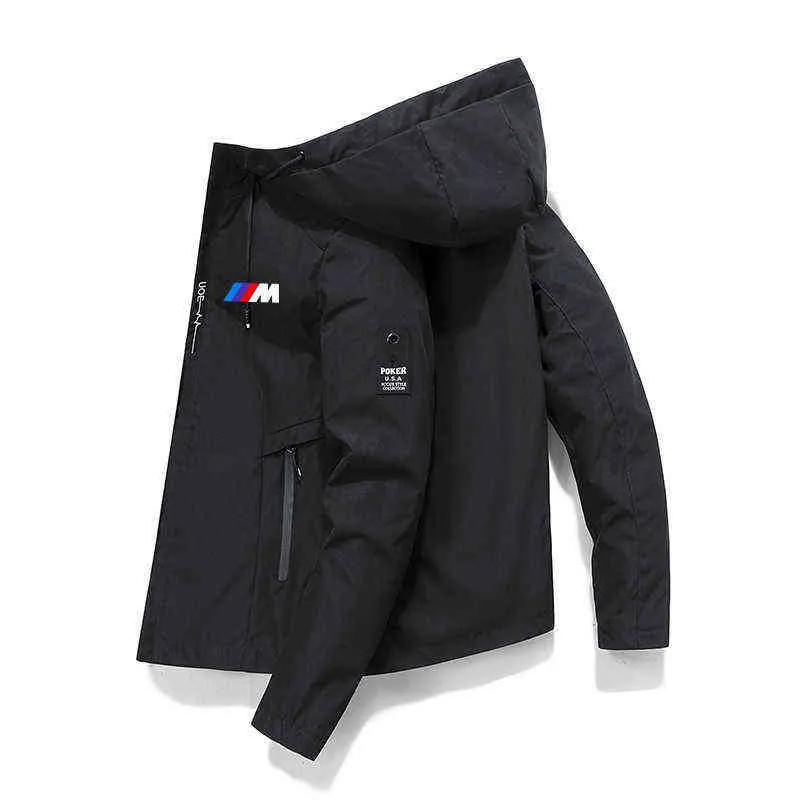 DHgate Mens BMW Print Jacket Spring and Autumn Windbreaker Hoodie Waterproof Fishing Jacket 8078700 Apparel