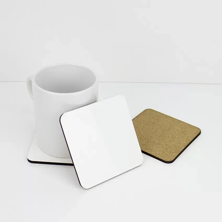 10x10cm sous-verre de Sublimation tapis de Table vierges en bois MDF isolation thermique transfert thermique tampons de tasse pour amateur de bricolage