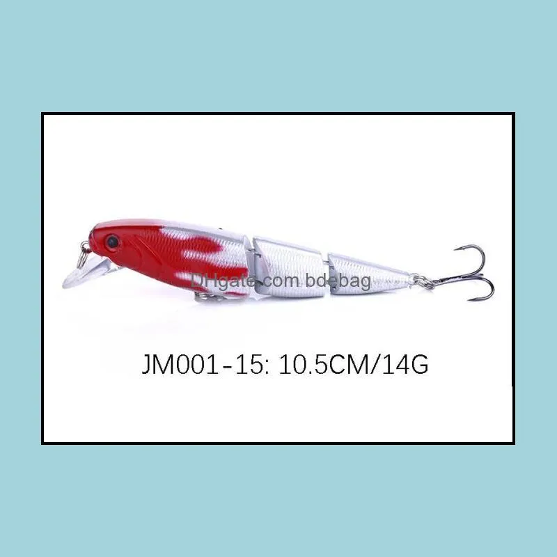 10PCS 10.5cm/14g 4.13in/0.49oz Jointed Minnow Multisection fish lure fishing bait Hard Baits Artificial Bionic Fish High-quality!