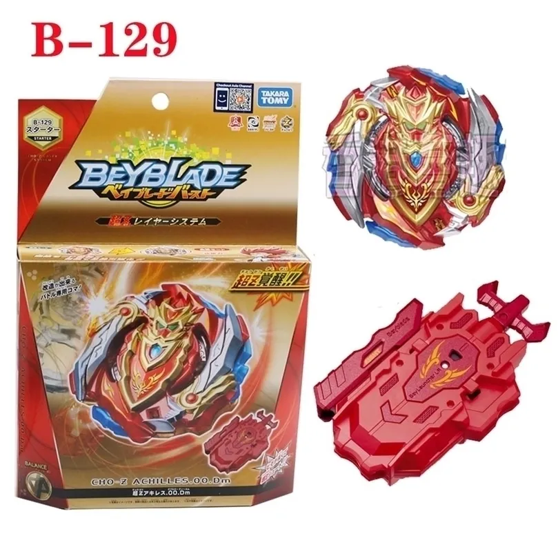 Оригинальная такаратомия Beyblades Burst B129 Взрывное гироскоп Super Z Warrior Achilles Battle Hegemony Gyroscope B129 Bayblade 220815