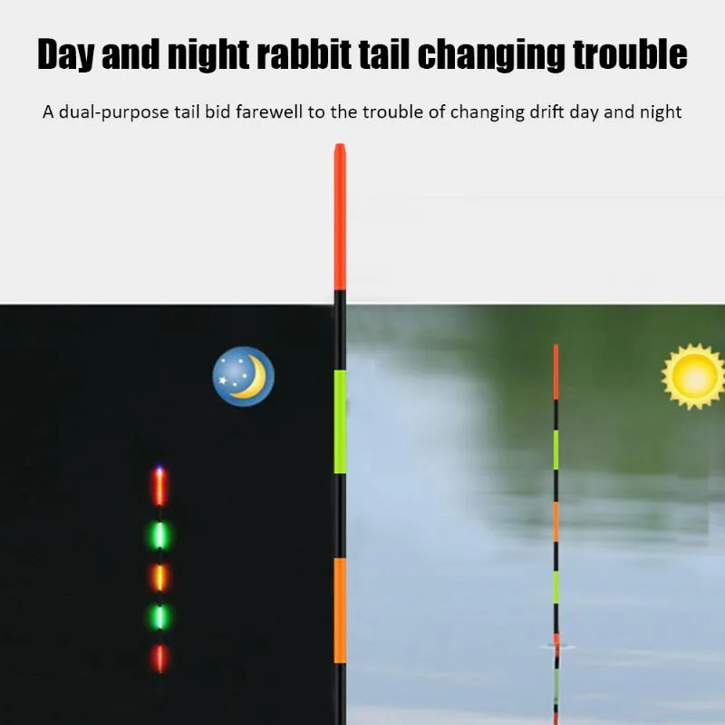 Fishing Accessories Smart Luminous Float Tail Day Night Sensor Color Change Electric Tackle AccessoriesFishing