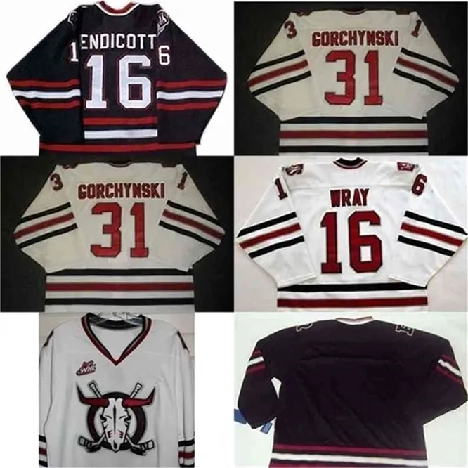 CeUf Deer Rebels 16 Brennen Wray 16 Endicott 31 Gorchynski Mens Womens Youth 100% Embroidery cusotm any name any number Hockey Jerseys