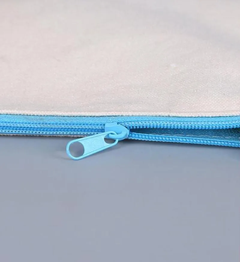 Sublimation Blank Cosmetic Bags Canvas Zipper Pencil Cases Customized Women Makeup Bag Fashion Handbag Pouchs Bags TD657