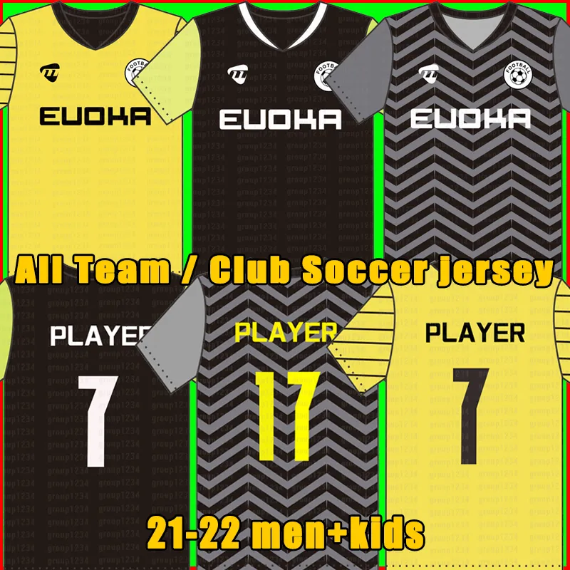 Tailandia Calidad superior 21 22 Todas las camisetas de fútbol del equipo 2021 2022 Camisetas de fútbol Logotipo personalizado Nombre del jugador Número Camiseta de fútbol 88866