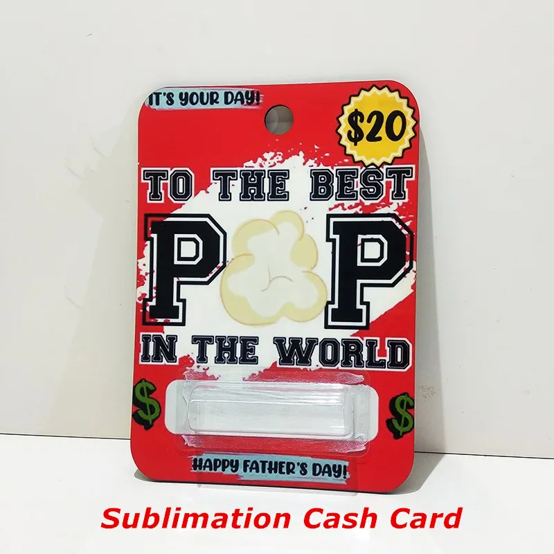 Wholesale Sublimation MDF Cash Card Heat Transfer White Blank Gift Cards Single Side For Sublimating 5.9x3.9inch 3mm thickness DIY Wooden Mystery Box A12