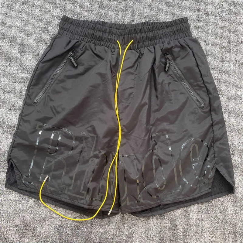 Dimma mäns shorts 2022 2ZA24 {kategori} Nytt modemärke Rhude och kvinnors 5-poäng Meichao High Street Sports Pants Casual Loose Beach