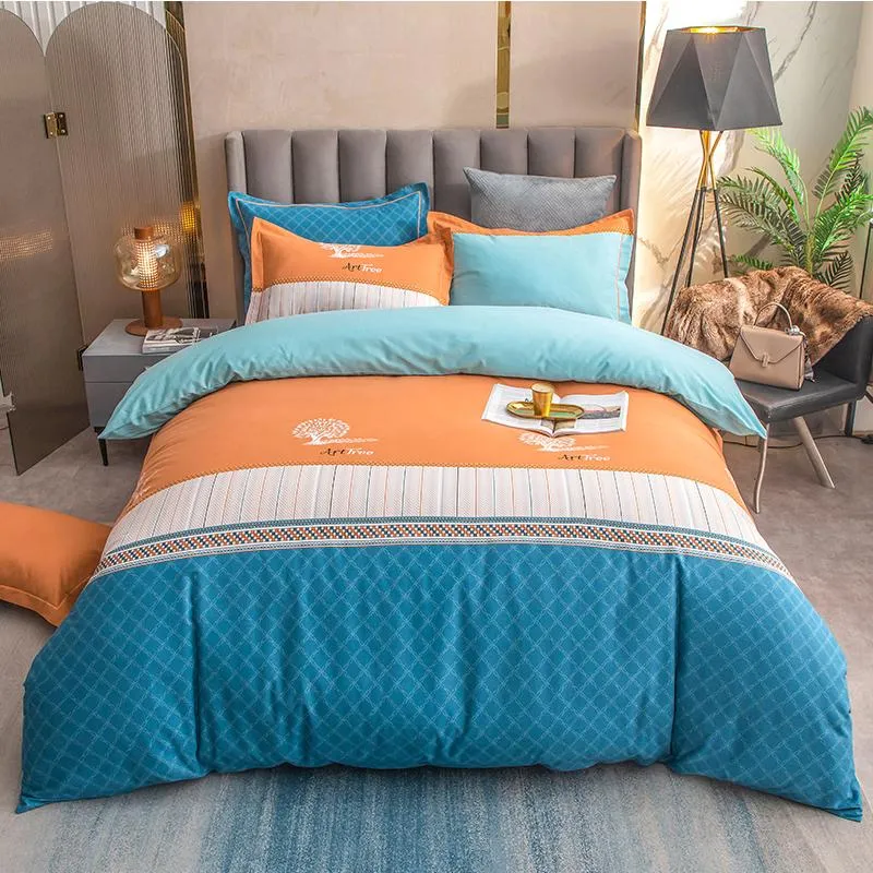 Bedding Sets Cotton Thickened Brushed Four Piece Double Bed Plus Size