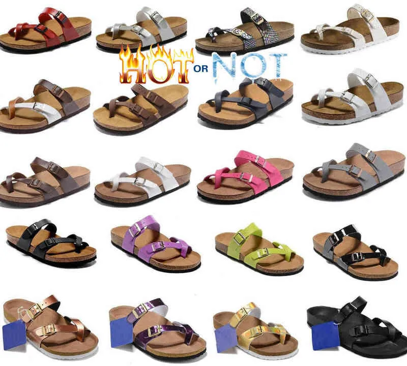 2022 Bokens Cork Slippers Mannen Dames Flats Sandalen Zomer Mayaris Floridas Arizonas Unisex Beach Casual Schoenen