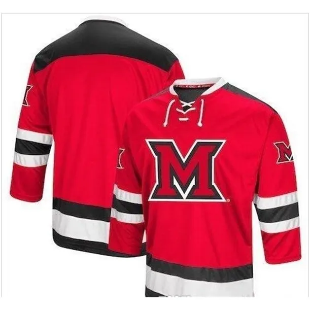 Personalize Thr tage NCAA Miami Ohio University Red Hawks Hockey Jersey Bordado ou personalizado qualquer nome ou número retro Jersey