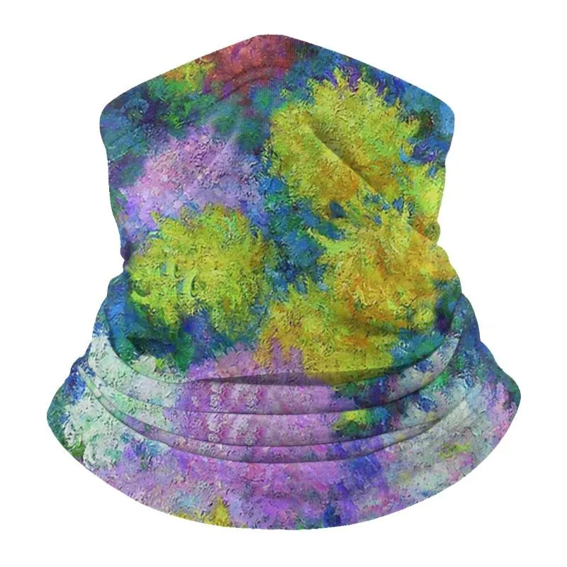 Boinas Claude Monet Crisantemos 1897 Bufandas multifuncionales Bufanda Impresionismo Arte Cara Envoltura para la cabeza Cubierta Protección UV OutdoorBerets