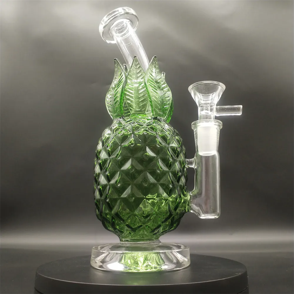 8 pollici Bong inebriante Design ananas Narghilè Bong in vetro Dabber Rigs Bong d'acqua Pipa da fumo 14mm Ciotola comune Tubi d'acqua Bong