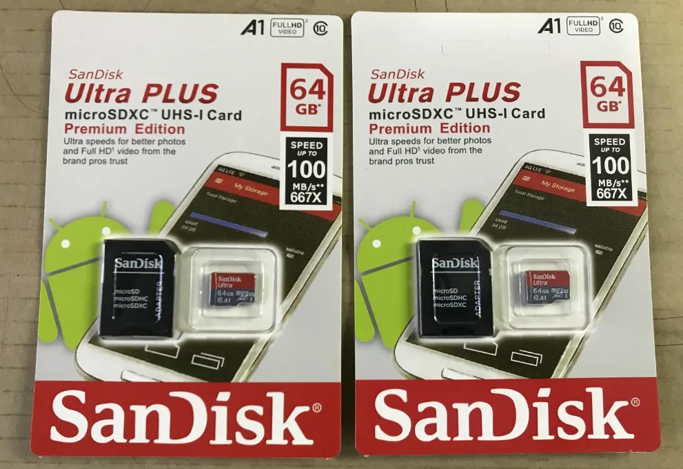 DHL配送32GB/64GB/128GB/256GB SDKスマートフォン実質容量高解像度カメラマイクロメモリSDカード100MB/S UHS-I C10高品質TFカード