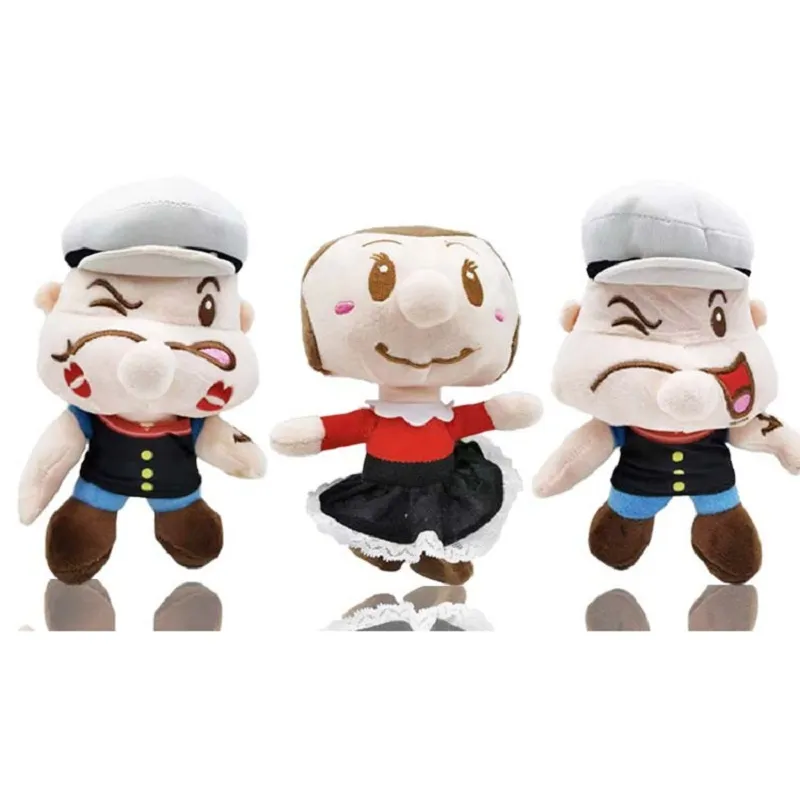 Factory Wholesale 3 Designs 20cm Popeye Cartoon Animation Film och TV PERIPHERAL PLUSH TOYS BARNS DOLL GENTER