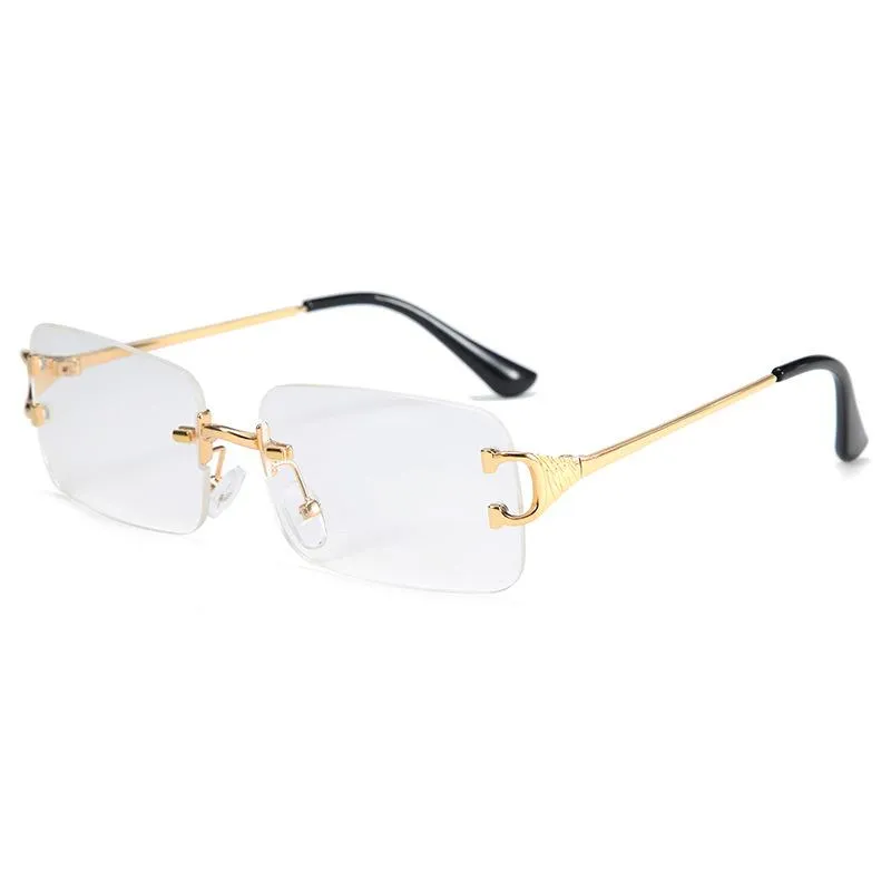 Vintage Rimless Rimless Sunglasses Mens Pack For Women And Men