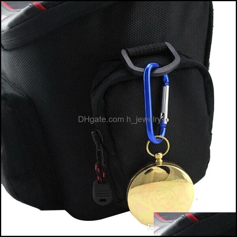 Outdoor Camping Hiking Compasses Portable Brass Pocket Golden Multifunction Fluorescence Compass Navigation New Arrival Camping Tools