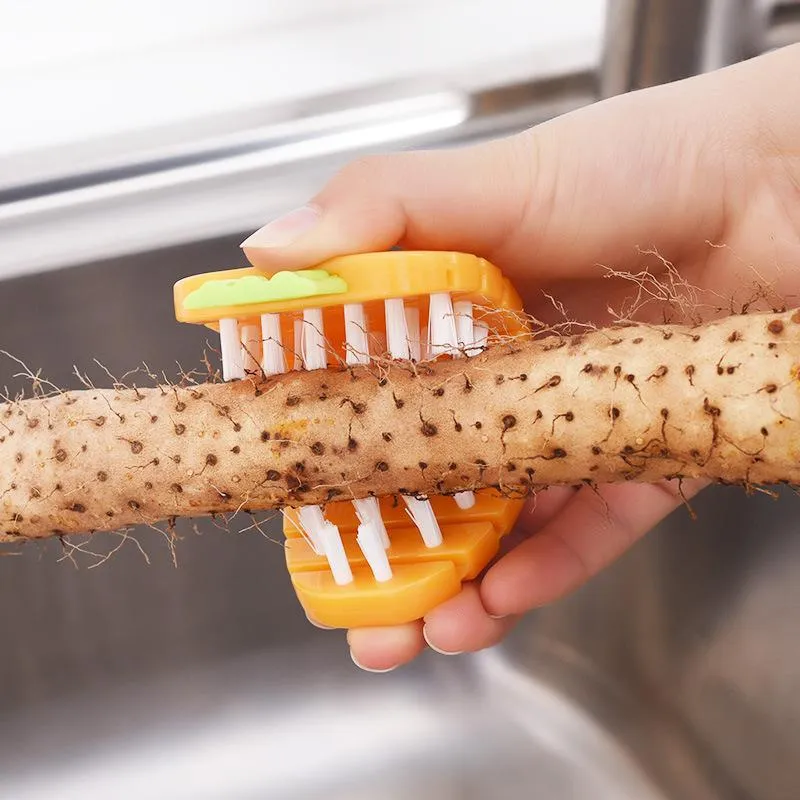 Cleaning Tools Vegetable Fruit Cleaning Brush Flexible Potato Carrot Cucumber Cleaning Brush Kitchen Accessories
