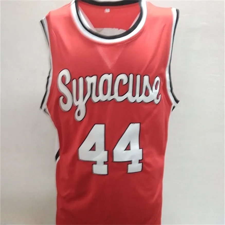 Nikivip Real Picture#44 Derrick Coleman Syracuse Red College Retro Classic Basketball Jersey Mens Number و Name Jerseys