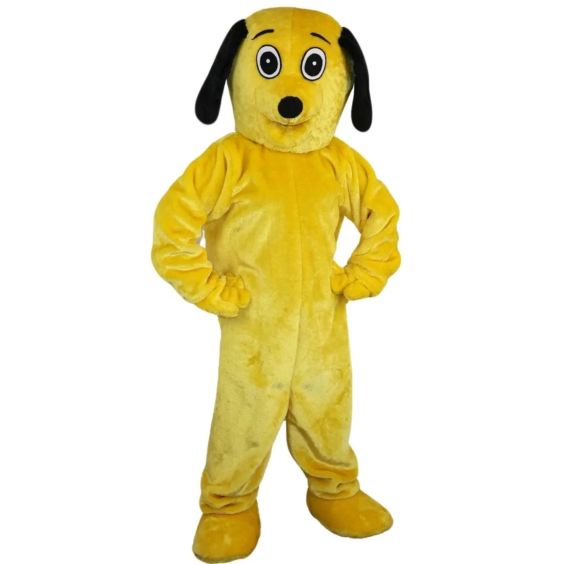 Costume de mascotte de chien Fursuit jaune Costumes d'animaux unisexes vêtements de personnage de dessin animé pour adultes mascottes fête Halloween