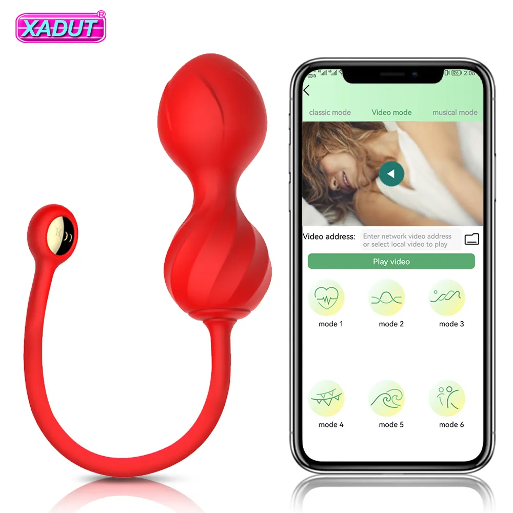 Vibrador con Bluetooth para mujer, estimulador de clítoris, bola inalámbrica para Vagina, Control remoto, juguetes sexys para adultos 18