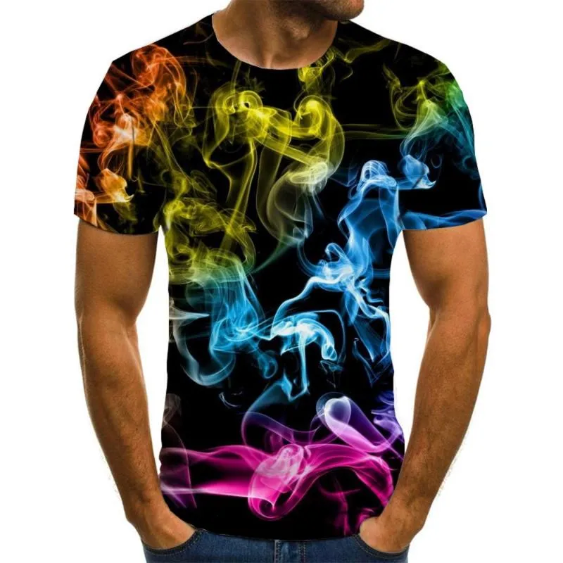 T-shirt da uomo Giyu Marca Smoke Cloud T Shirt Uomo Magliette colorate Casual Harajuku Tshirt Arte stampata Abbigliamento anime Abbigliamento uomo SummerMen'