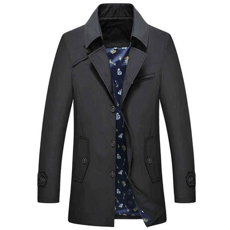 Thoshine marca Primavera Verano hombres Trench estilo corto fino botones de alta calidad moda masculina prendas de vestir exteriores chaquetas de talla grande 7XL L220725